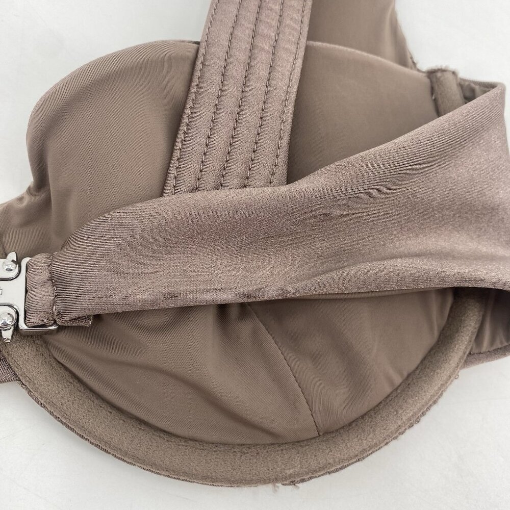 Devon Windsor Size XL Rue Top Bikini Taupe Brown Satin Swim Top - Picture 10 of 13